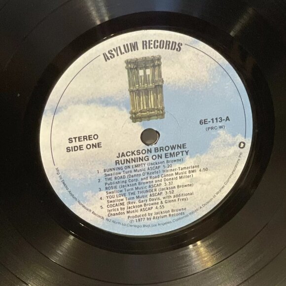 Jackson Browne Running On Empty (Vinyl, 1977) Asylum Records 6E-113 VG+ LP - Picture 9 of 11